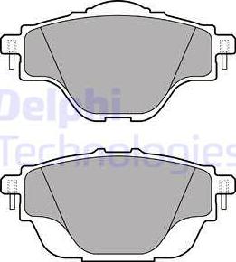 Delphi LP2509 - Тормозные колодки, дисковые, комплект unicars.by