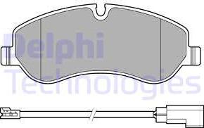 Delphi LP2661 - Тормозные колодки, дисковые, комплект unicars.by