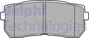 Delphi LP2095 - Тормозные колодки, дисковые, комплект unicars.by