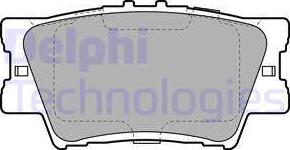 Delphi LP2004 - Тормозные колодки, дисковые, комплект unicars.by