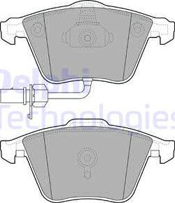 Delphi LP2032 - Тормозные колодки, дисковые, комплект unicars.by