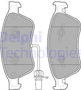 Delphi LP2072 - Тормозные колодки, дисковые, комплект unicars.by