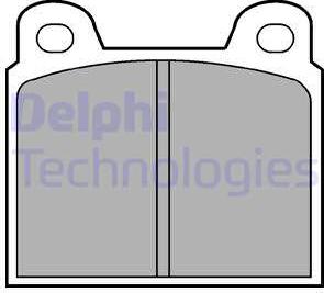 Delphi LP20 - Тормозные колодки, дисковые, комплект unicars.by