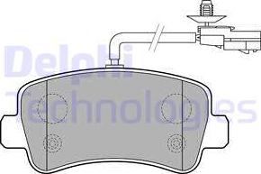 Delphi LP2191 - Тормозные колодки, дисковые, комплект unicars.by