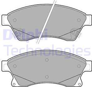 Delphi LP2142 - Тормозные колодки, дисковые, комплект unicars.by