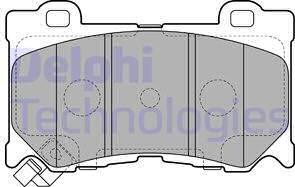 Delphi LP2156 - Тормозные колодки, дисковые, комплект unicars.by