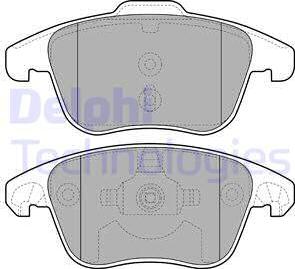 Delphi LP2100-18B1 - Тормозные колодки, дисковые, комплект unicars.by