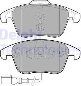 Delphi LP2110 - Тормозные колодки, дисковые, комплект unicars.by