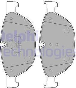 Delphi LP2189 - Тормозные колодки, дисковые, комплект unicars.by