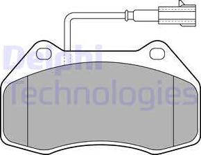 Delphi LP2136 - Тормозные колодки, дисковые, комплект unicars.by