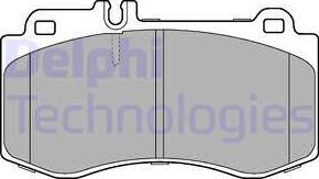 Delphi LP2304 - Тормозные колодки, дисковые, комплект unicars.by