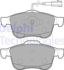 Delphi LP2241 - Тормозные колодки, дисковые, комплект unicars.by