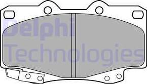 Delphi LP2242 - Тормозные колодки, дисковые, комплект unicars.by