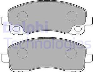 Delphi LP2204 - Тормозные колодки, дисковые, комплект unicars.by