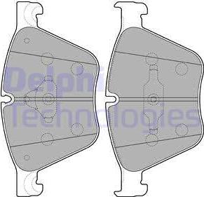 Delphi LP2210 - Тормозные колодки, дисковые, комплект unicars.by