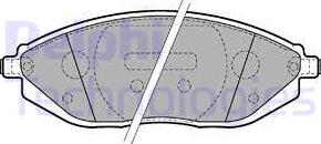 Delphi LP2218-18B1 - Тормозные колодки, дисковые, комплект unicars.by