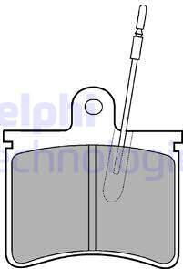 Delphi LP228 - Тормозные колодки, дисковые, комплект unicars.by