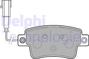 Delphi LP2231 - Тормозные колодки, дисковые, комплект unicars.by