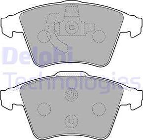 Delphi LP2224 - Тормозные колодки, дисковые, комплект unicars.by