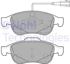 Delphi LP2220 - Тормозные колодки, дисковые, комплект unicars.by