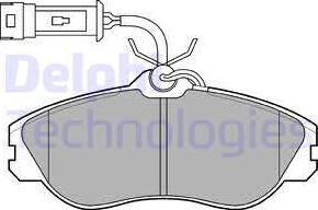 Delphi LP706 - Тормозные колодки, дисковые, комплект unicars.by