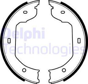 Delphi LS1920 - Комплект тормозных колодок, барабанные unicars.by