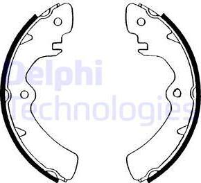 Delphi LS1467 - Комплект тормозных колодок, барабанные unicars.by