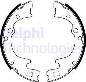 Delphi LS1477 - Комплект тормозных колодок, барабанные unicars.by