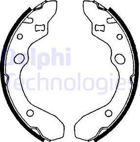 Delphi LS1679 - Комплект тормозных колодок, барабанные unicars.by