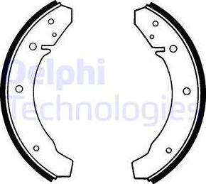 Delphi LS1098 - Комплект тормозных колодок, барабанные unicars.by