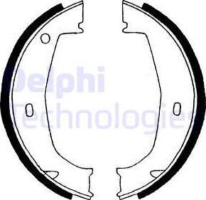 Delphi LS1851 - Комплект тормозных колодок, барабанные unicars.by