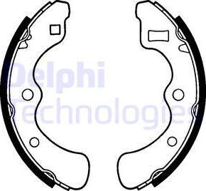 Delphi LS1240 - Комплект тормозных колодок, барабанные unicars.by