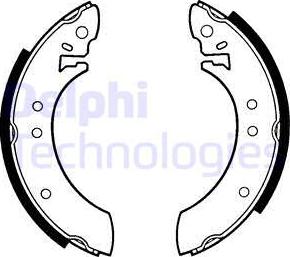 Delphi LS1234 - Комплект тормозных колодок, барабанные unicars.by