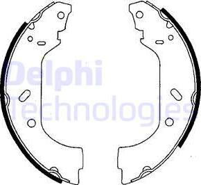 Delphi LS1715 - Комплект тормозных колодок, барабанные unicars.by