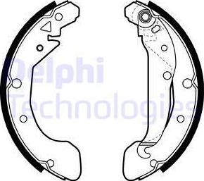 Delphi LS2004 - Комплект тормозных колодок, барабанные unicars.by