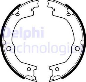 Delphi LS2035 - Комплект тормозных колодок, барабанные unicars.by