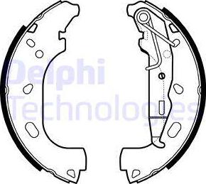 Delphi LS2167 - Комплект тормозных колодок, барабанные unicars.by