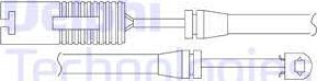 Delphi LZ0139 - Сигнализатор, износ тормозных колодок unicars.by