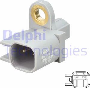 Delphi SS20746 - Датчик ABS, частота вращения колеса unicars.by