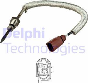 Delphi TS30145 - Датчик, температура выхлопных газов unicars.by