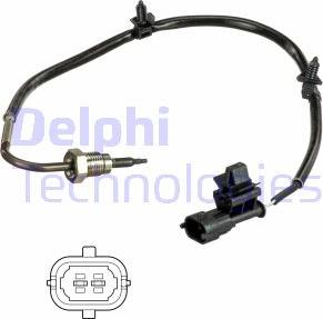 Delphi TS30142 - Датчик, температура выхлопных газов unicars.by