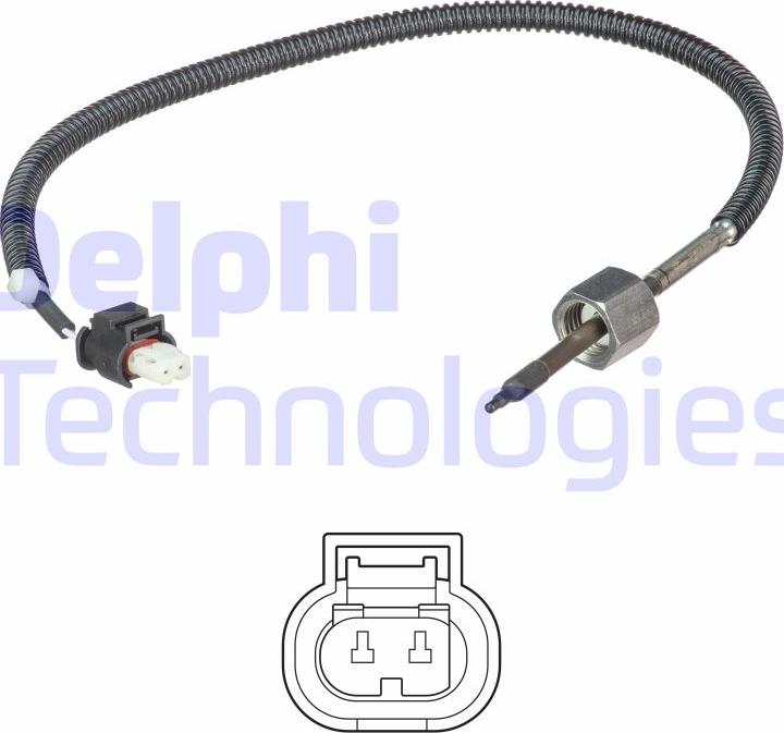 Delphi TS30222 - Датчик, температура выхлопных газов unicars.by