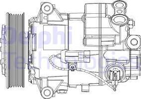 Delphi TSP0155947 - Компрессор кондиционера unicars.by