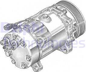 Delphi TSP0155060 - Компрессор кондиционера unicars.by