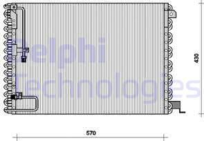 Delphi TSP0225076 - Конденсатор кондиционера unicars.by