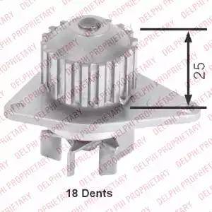 Delphi WP2520 - Водяной насос unicars.by