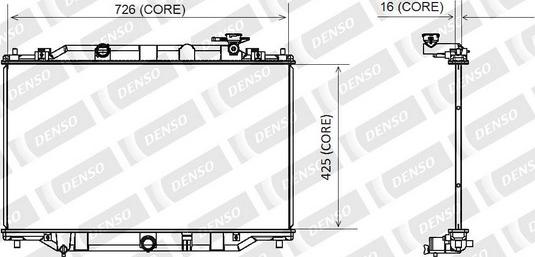 Denso A221-A395 - Радиатор, охлаждение двигателя unicars.by