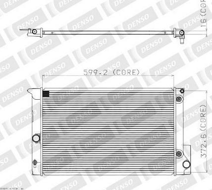 Denso A221-A302 - Радиатор, охлаждение двигателя unicars.by