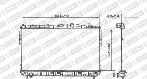 Denso A221-A383 - Радиатор, охлаждение двигателя unicars.by