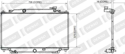 Denso A221-A387 - Радиатор, охлаждение двигателя unicars.by